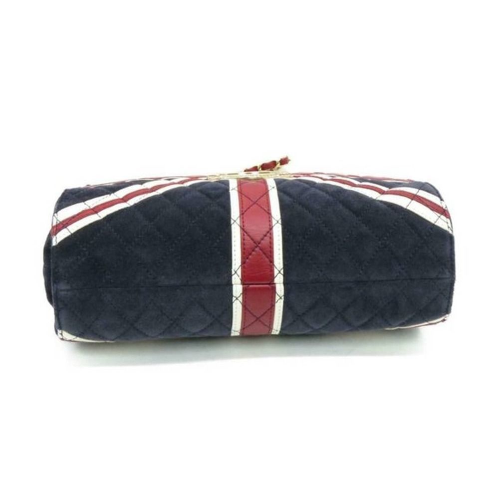 ❌❌ CHANEL Union Jack UK Bag British Flag suede vintage London CC Shoulder/clutch - Picture 15 of 16